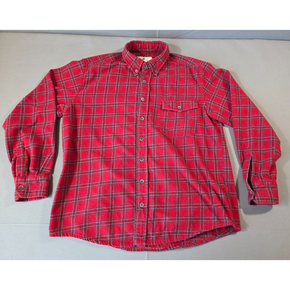 Lee Valley Ireland Flannel Mens Extra Large Red Tartan Plaid Soft Casual Shirt